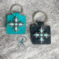 Turquoise Cross Keychains