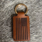 Leather Flag Keychains