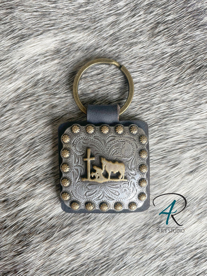 Western Silver and Rose Gold Keychains